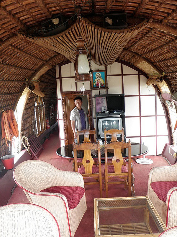 Inside our house boat