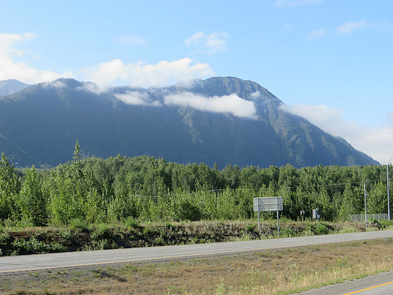 Along the Glen Highway approaching Anchorage