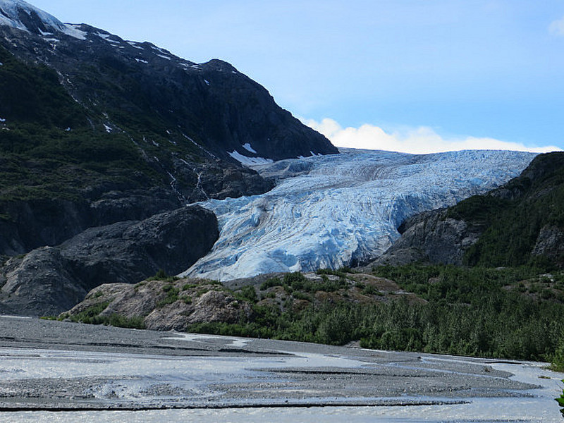 At the base of the glacier