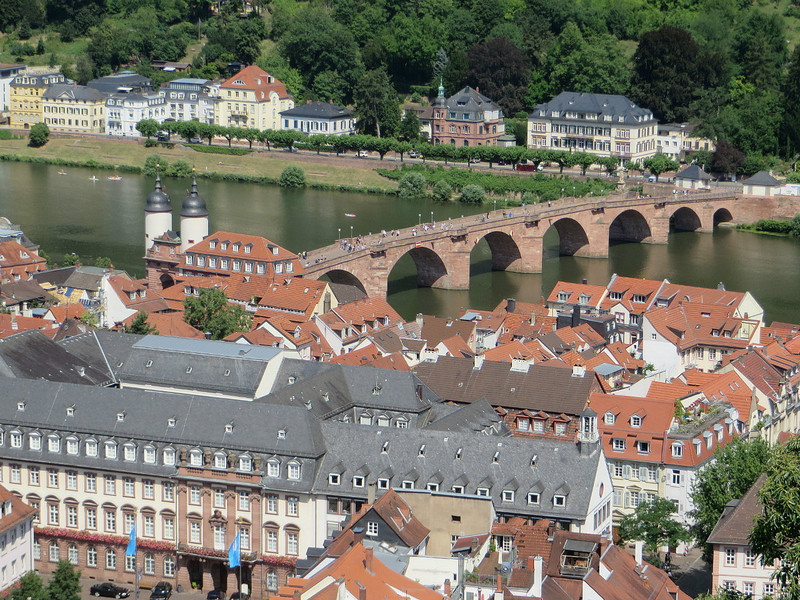 A view of the Heidelberg along the Neckar River