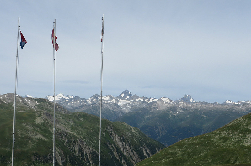 View of Berner Oberland from Nufenen Pass