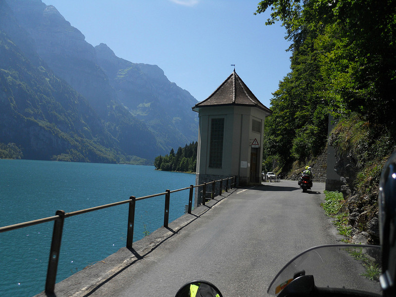 Riding along the Klontalersee