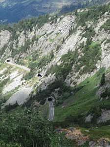 Tunnel roads below Susten