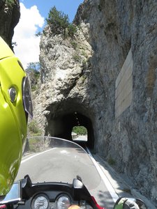 Narrow rock tunnels