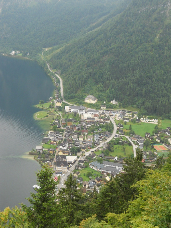 View of Hallstatt from salt mines