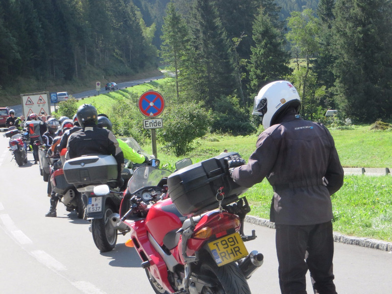 Bikes gathering for the ride up the Grossglockner