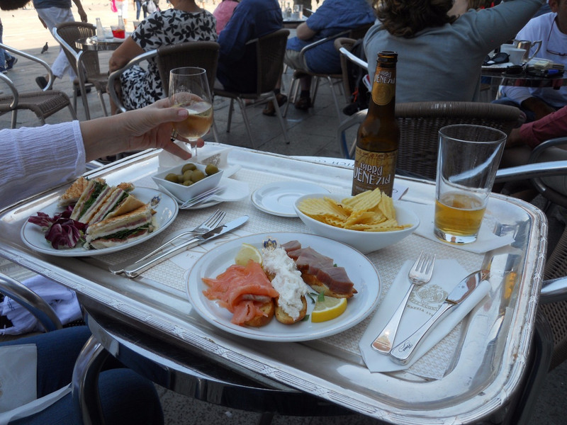 Our delightful Caffe Florian Lunch (pre-seagull)
