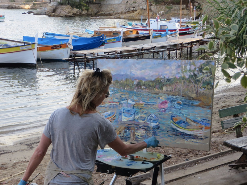 Local artist in Antibes