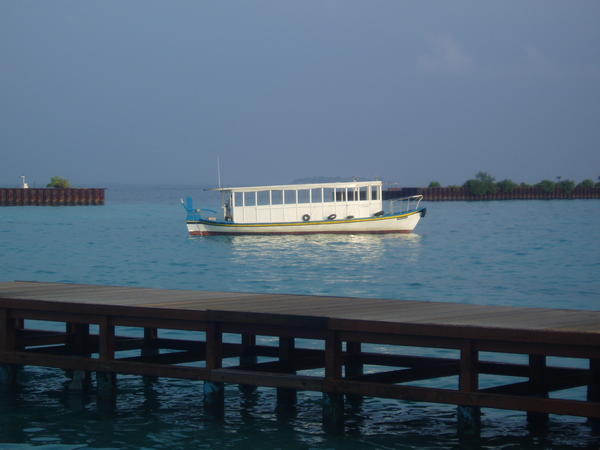 A Dhoni, the Maldivian boat