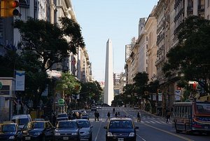 El Obelisco en Av. 9 de Julio