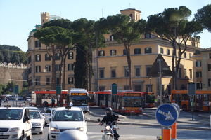 Our first taste of Rome traffic