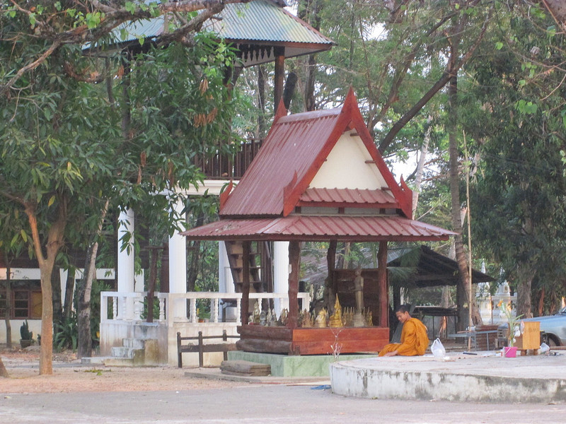 Visiting the village temple