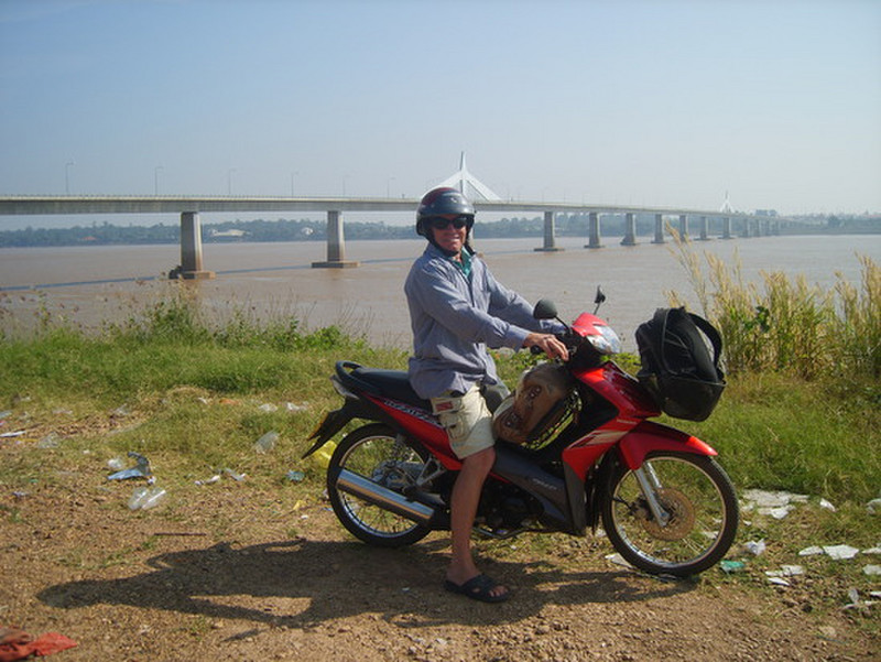 Friendship bridge from Mukdahan to Laos