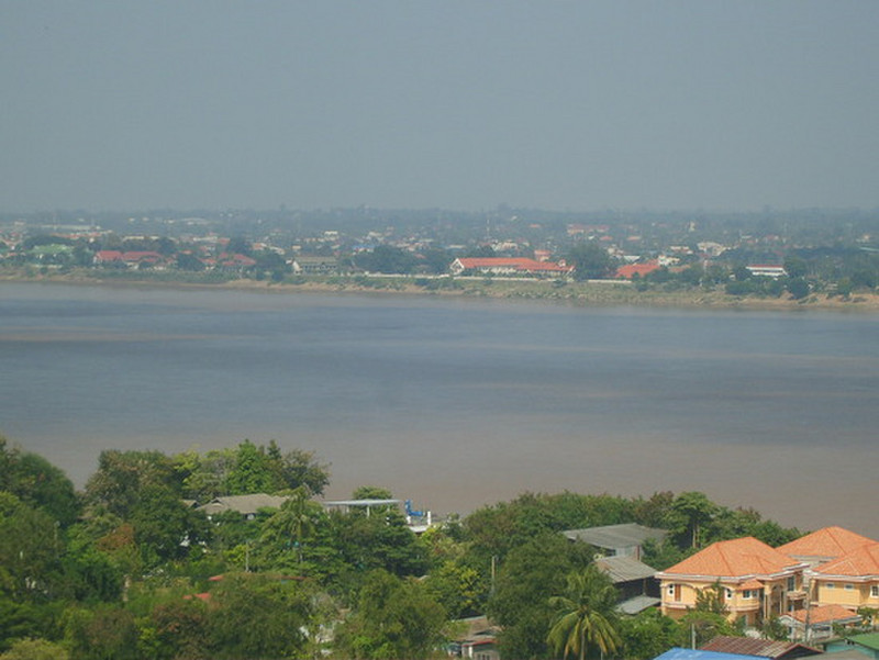 View over Mekhong into Laos from Tower