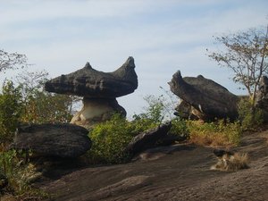 Strange rock formations at Phu Pha Thoep