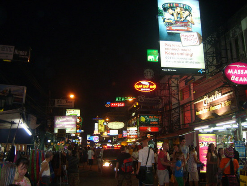 Khao San Road after dark