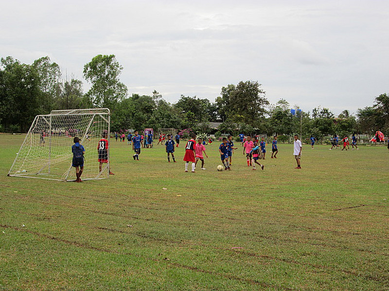 Football at Khamnadie school sports day