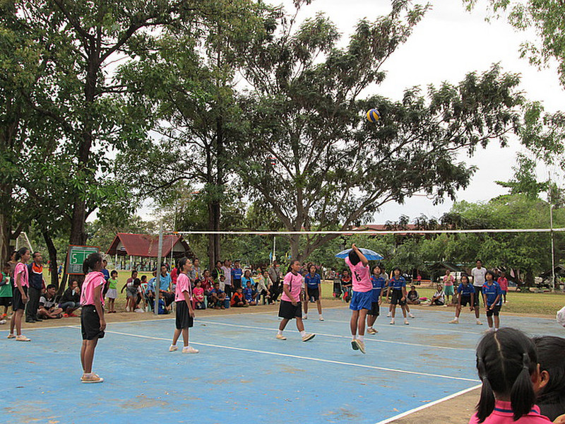 Volleyball at Khamnadie school sports day