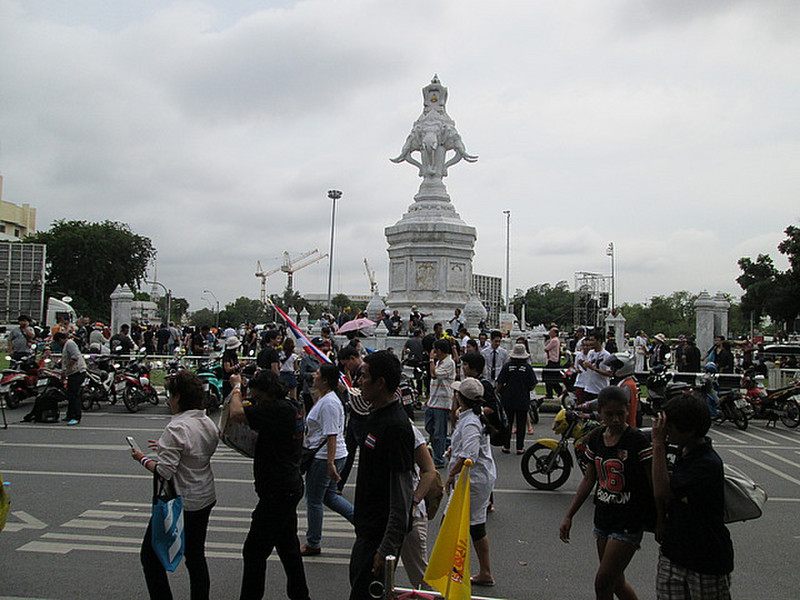 Protesters on the streets of Bangkok