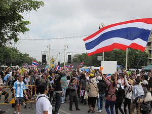 Protesters on the streets of Bangkok