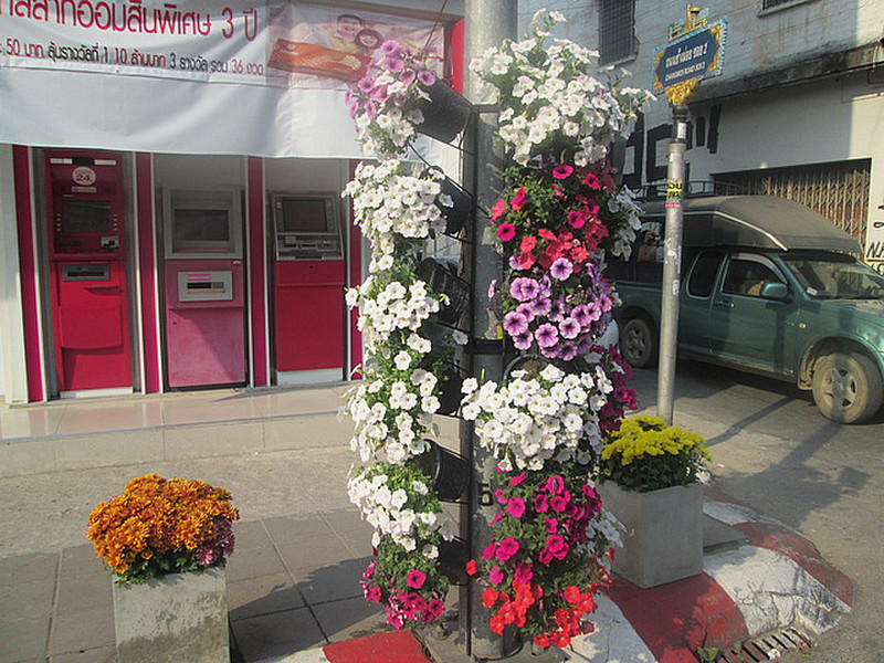 There are still traces of the flower festival