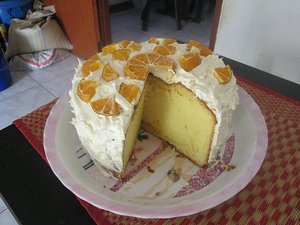 Orange cake - minus John&#39;s slice !