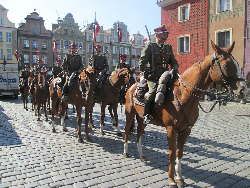 Polish Lancers in old square