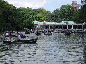 Balade en barque à Central Park