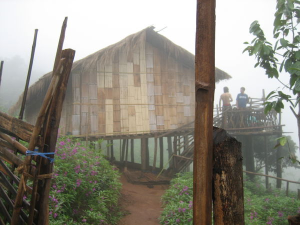 our bamboo house in the hill tribe village