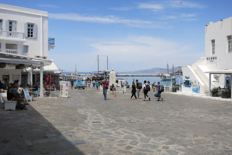 Waterfront in downtown Mykonos