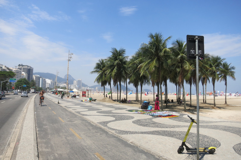 Bike path along Copacabana Beach