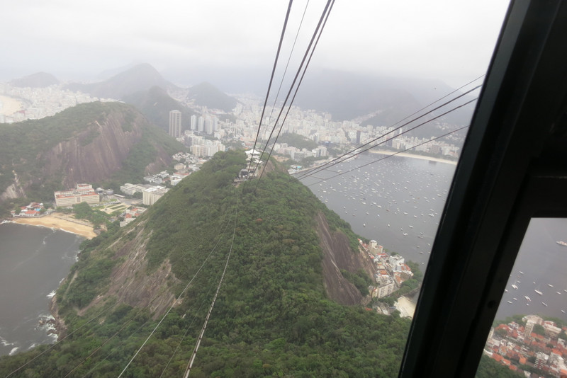 Background of the city from the cable car
