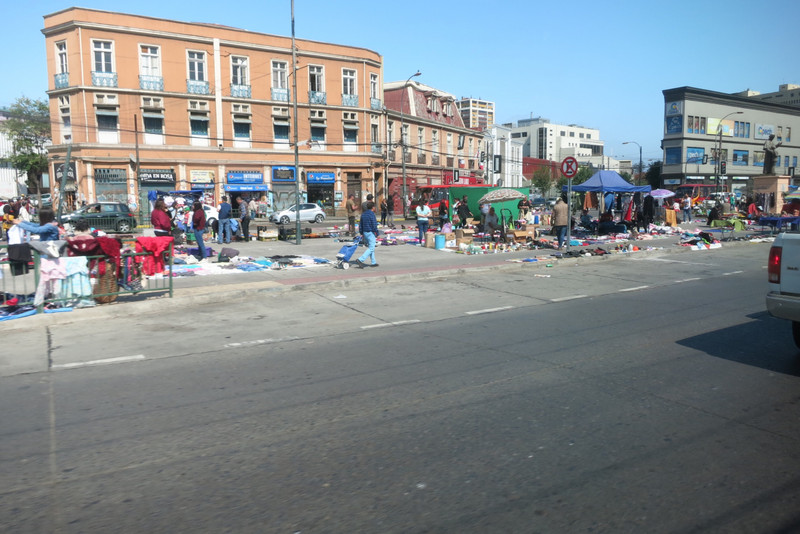 Street vendors in Valparaiso