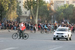 Demonstrators in Bellavista