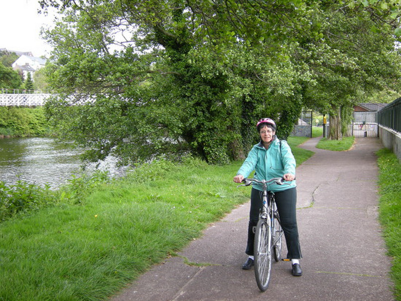 Linda Biking to Blarney