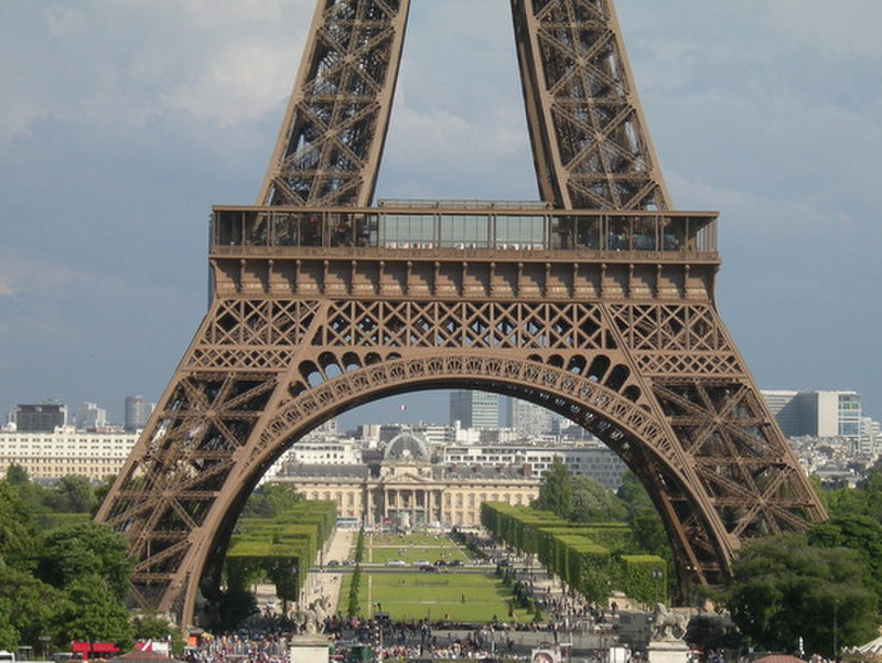 Close up of the Eiffel Tower