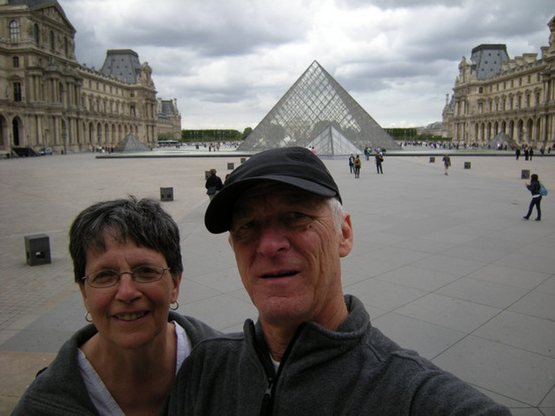In front of the Louvre