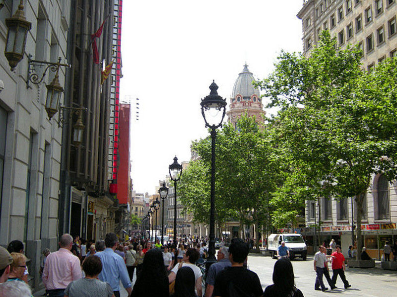 Catalunya with its narrow crowded sidewalks