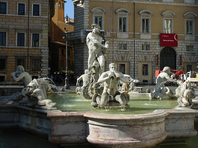 One of 3 Fountains in Navona Piazza