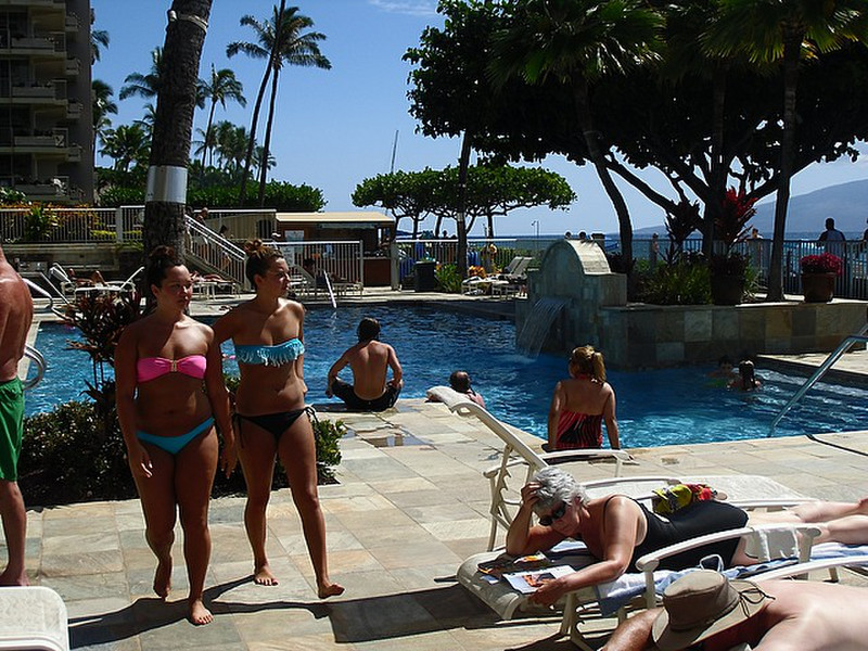 Sunbathers at the Pool