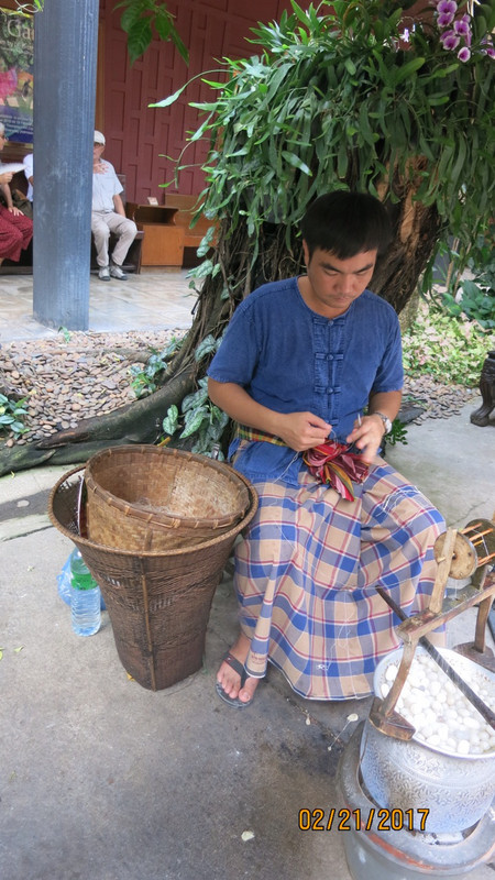 Spinning Silk Thread