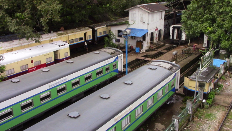 The train yards at Yangon Central
