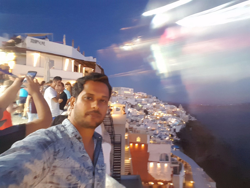 Thira grooving after sun set
