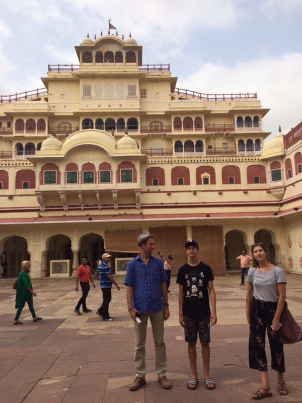 In the courtyard of Jaipur City Palace