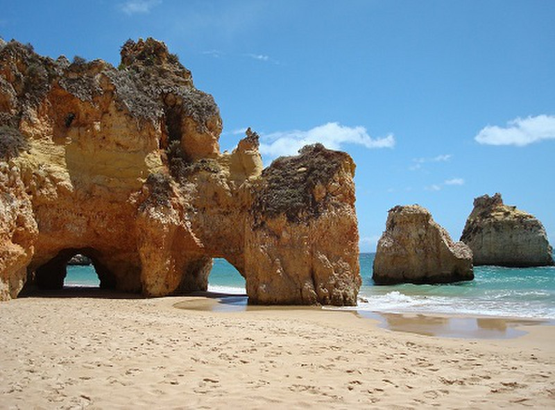 Portugal algarve sea rocks coast