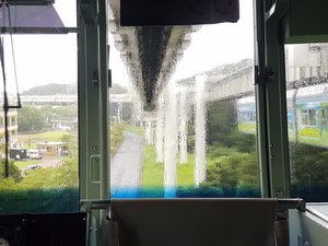 View through the Monorail front window