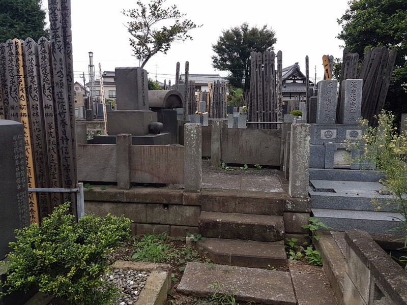 Graves at Yanaka Cemetery