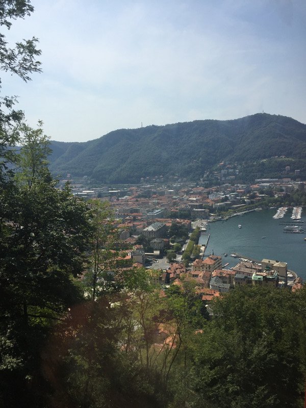 On the way up - overlooking Como