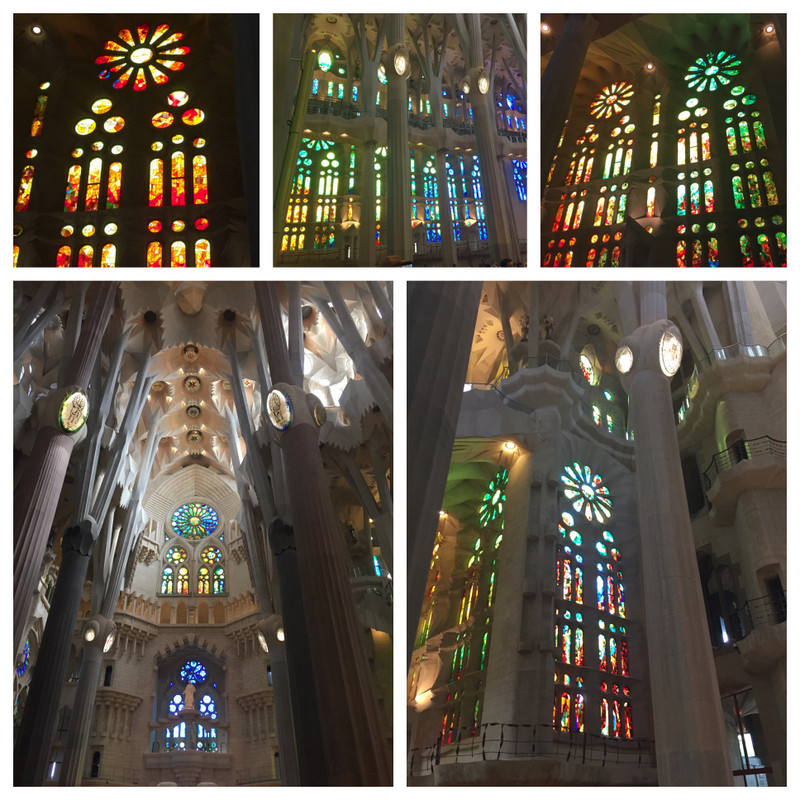 Gaudi loved light and designed the stain glass windows to demonstrate the seasons