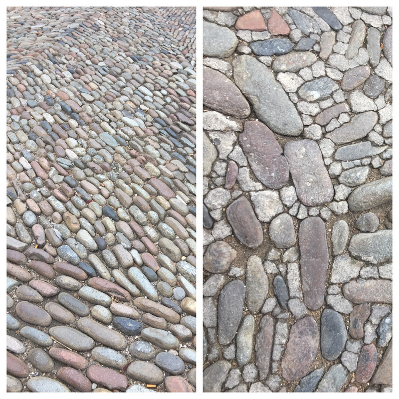 This "paving" leading to the Cathedral at Gironoma would  have taken some time